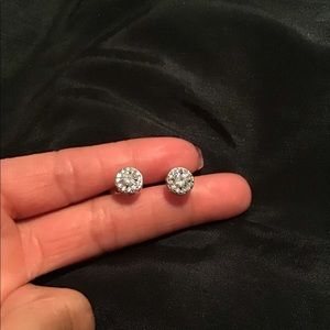 Swarovski small round crystal earrings